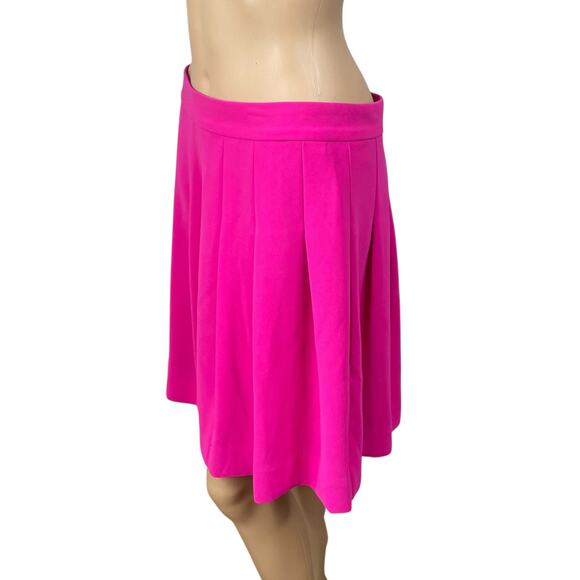 J.Crew Hot Pink Fuchsia Box Pleat Barbiecore Mini Skirt SZ 6 - Picture 5 of 9